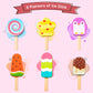 Wooden Ice Cream Toy For Kids, Toddlers Ice Lolly Pops Pretend Play Food Toys Ice Cream Shop Playset Gifts For Kids Age 3 4 5 6