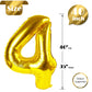 Gold Number 4 Balloon 40 Inch, 4 Balloon Number, 4Th Birthday Decorations, Gold Party Supplies For Boys Girls
