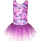 Skirted Gymnastics Leotards With Skirt For Girls Purple 4T 5T Cloud Galaxy Dance Dresses Gradient Colors Shiny Stars Sequins