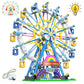 Benuefe Upgrade Rotating Ferris Wheel Building Blocks Set Toys For Kids With Light Carnival Amusement Park Construction Kits Bir