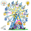 Benuefe Upgrade Rotating Ferris Wheel Building Blocks Set Toys For Kids With Light Carnival Amusement Park Construction Kits Bir