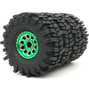 Hobbysoul Soft Sticky 1.9 Mud Slingers Tires Tyres 120Mm/4.72'' Mounted On Aluminum 1.9 Beadlock Wheels Green Rims Hex 12Mm For