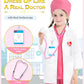 BIBUTY Doctor Costume for Girls Doctor Scrubs Costume for Kids with Lab Coat, Carry Bag, Stethoscope, Doctor Dress Up for Hallow
