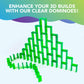 Bulk Dominoes Plastic Bulk 100pcs - Building and Stacking and Chain Reaction Toppling STEAM Toy Blocks for Kids (Clear Emerald)