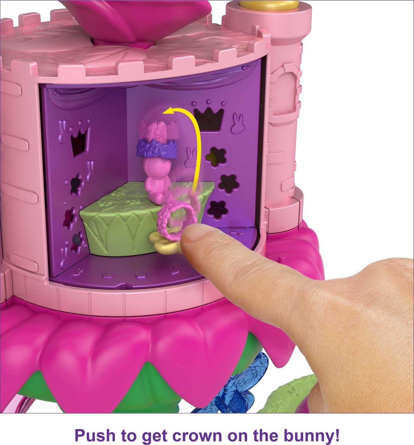 Polly Pocket Playset, Rainbow Funland Fairy Flight Ride With 2 Dolls & 15 Accessories, Dispenser Feature For Surprises