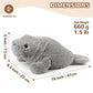 Cuckool Manatee Stuffed Animal - Gray Plush, 16"x8.5"x5", Microwavable Lavender Scent Toy for Kids & Adults