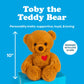 SendAFriend Toby The Teddy Bear Stuffed Animal Care Package, 10" Brown Polyester Gift Box for Any Occasion