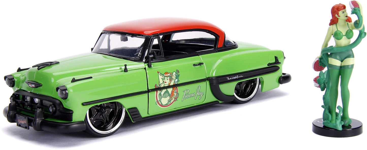Jada Toys 1: 24 1953 Chevy Bel Air Hard Top W/Poison Ivy Figure, Green