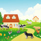 16 Pcs Mini Farm Animal Toys Realistic Plastic Kids Animal Figurines Playset for Kids Birthday Cake Topper Easter Egg Fillers Animal Theme Toys