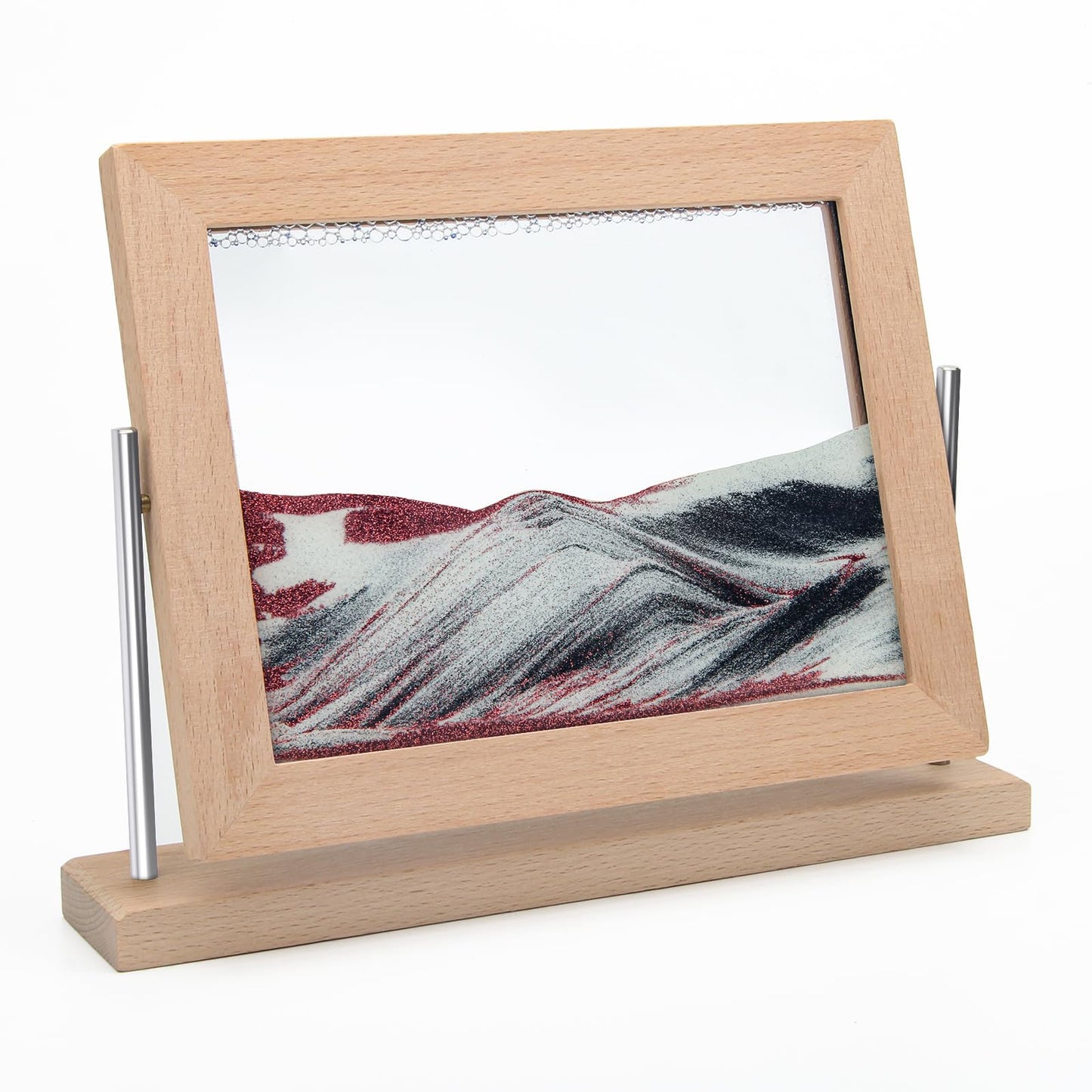 Coitak Moving Sand Art Picture, Dynamic Sand Picture, Desktop Moving Sand Art For Home Decor And Office (Rose Gold)