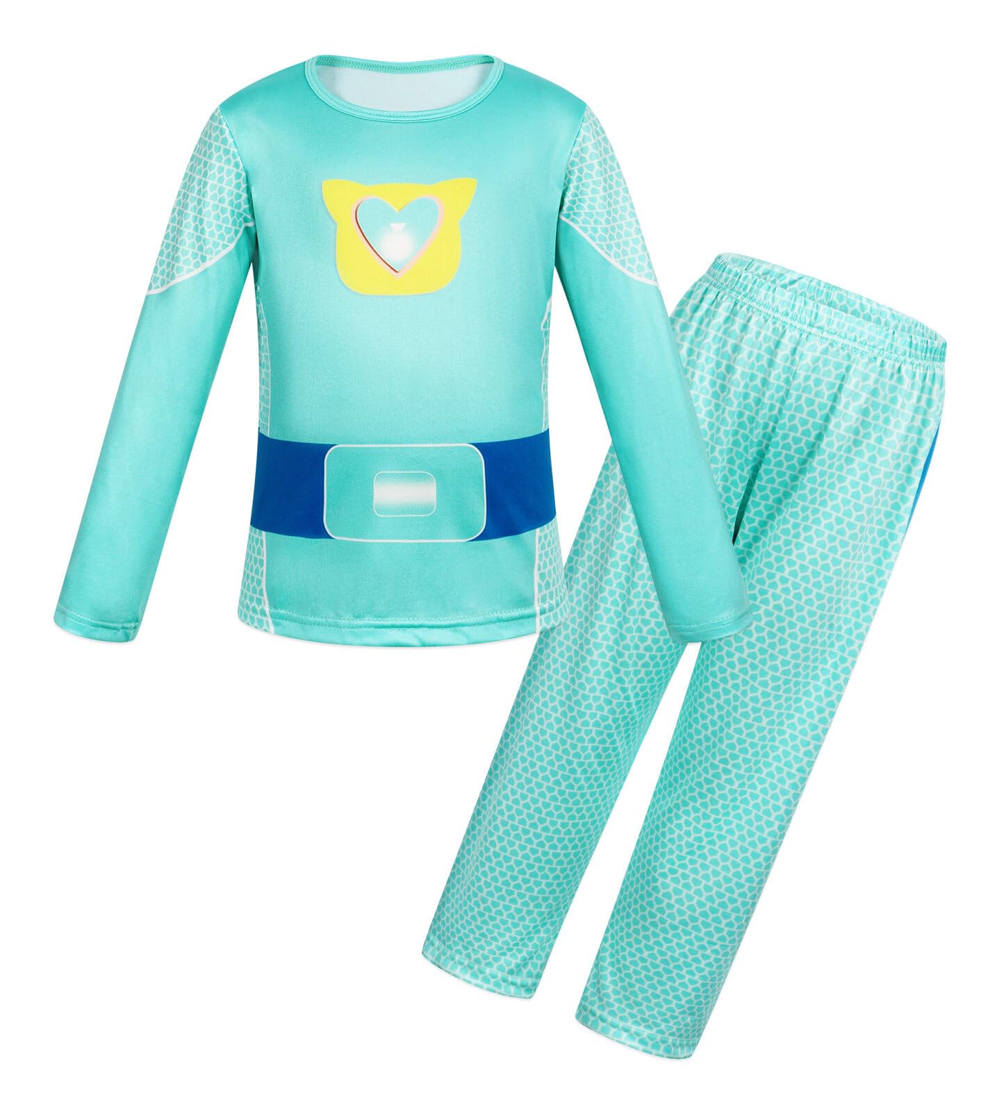 Marendyee Kitties Costume Outfit Christmas Gift For Kids Long Sleeve Shirt Pants Set Cosplay Birthday Party 7-8 Years