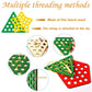 6 Pcs Lacing Toy Toddlers, Geometric Wooden Threading Toys, Educational And Learning Montessori Activity Baby And Kids, Fine Mot
