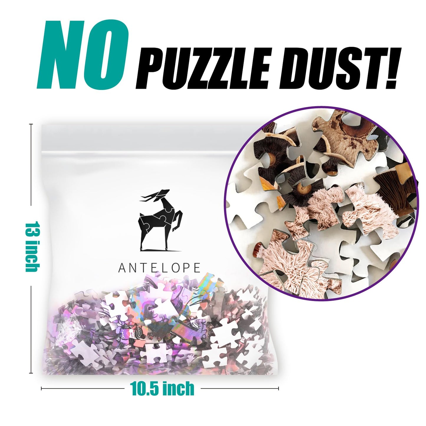 Antelope - 1000 Piece Puzzle For Adults, Mushroom - Jigsaw Puzzles 1000 Pieces, High Resolution, Matte Finish, No Dust