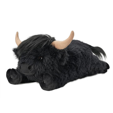 Wdxdsob Highland Cow Stuffed Animal - 18'' Gradient Gray Cows Plush Toy Gift For Kids & Adults, Cattle Decorations Pillows Livin