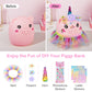 Piggy Bank For Kids Girls, Unbreakable Money Coin Bank With Flower Alphbet Sticker And Money Saving Challenge Cards