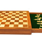 PALM ROYAL HANDICRAFTS 12 Inches Handmade Drawer Wooden Chess Board Set Made With Indian Rosewood | Inbuilt Storage Compatment F