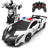 BLUEJAY Transform Rc Cars for Boys 4-7 8-12, 2.4Ghz 1:18 Scale Remote Control Car Transforming Robot, One-Button Deformation 360