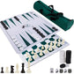 Juegoal 20' Portable Chess Checkers Backgammon Board Game Sets, 3-In-1 For Travel Board Games For Kids Adults, Folding Roll Up Classic Chess Game, Tournament Thick Mousepad Board Mat With Storage Bag
