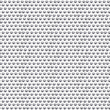 Mardi Gras Spot 33 Inch 07mm Round Metallic Silver Mardi Gras Beads-6 Dozen (72 Necklaces)