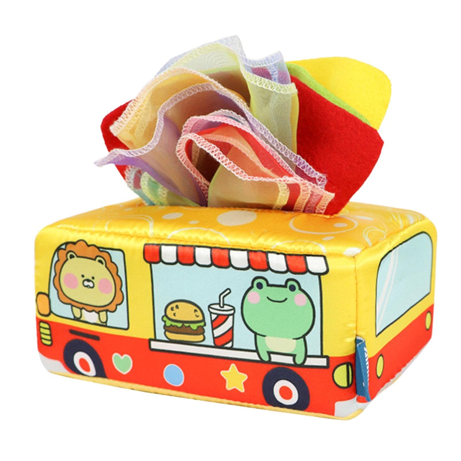 Secret Desire Baby Tissue Box Juggling Rainbow Dance Scarves Silky Tissue For Motor Skills Bus|Developmental Baby Toys