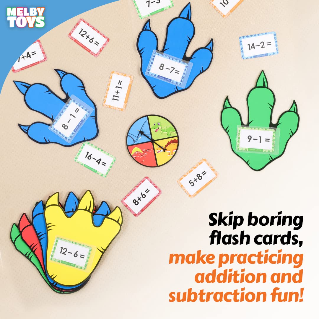 Dino Stomp Addition And Subtraction Games I Math Games For Kindergarten I Math Toys For Kids 5-7 I Addition And Subtraction Flashcards I Addition Games I Educational Kids Games