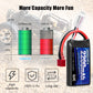 URGENEX 7.4V 2200mAh Lipo Battery 50C(Burst 80C) High Discharge Rate RC Batteries with Deans T Plug Fit for RC Car Truggy, RC Ai