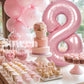 SUWEN 40 Inch Pink Foil Number 8 Balloon, Jumbo Mylar Birthday Party Decoration, Vinyl, 0-9 Happy 8th Anniversary Supplies