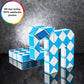 Cubidi® Magic Snake Cube | Fidget Snake Toy For Kids | Travel Toys For Kids Ages 4-8 | Great Gift For Boys And Girls Birthday, Christmas, Stocking Stuffers - 48 Blocks | 0.9 Inch X 0.7 Inch | Blue