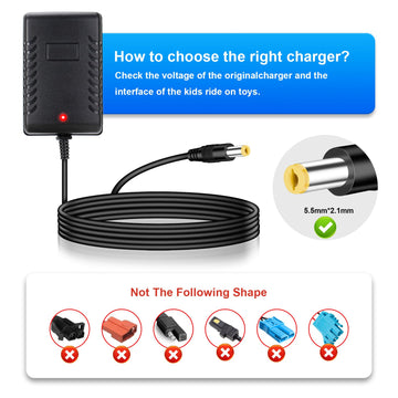 6V Charger For Kids Ride On Car Toys For Trax Toddler Quad Kidzone Bumper Toddler Quad6 Volt Battery Charger For Kid Ride On Toys Accessories 6Vcharger For Kidzone Bumper Car