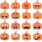 32 Pieces Halloween Foam Pumpkin Craft Kit And Pumpkin Foam Stickers Self Adhesive Halloween Stickers For Kid'S Halloween Party Crafts Decorations (Funny Style)