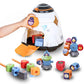 EasyTac Montessori Spaceship Toy for Toddlers  Fine Motor Skills, Sorting, Stacking & Building Blocks, Lacing Beads Playset  I