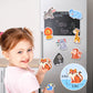 JoyCat Wooden Fridge Magnets for Toddlers - 10 Cute Zoo Animals - Full Back Magnetic Toddler Magnets, Large Refrigerator Baby To