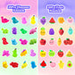 130Pcs Mochi Squishy Toys, Kawaii Squishies, Mini Fidget Toys Bulk For Kids, Party Favors Class Prizes Valentines Day Easter Egg