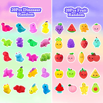 130Pcs Mochi Squishy Toys, Kawaii Squishies, Mini Fidget Toys Bulk For Kids, Party Favors Class Prizes Valentines Day Easter Egg