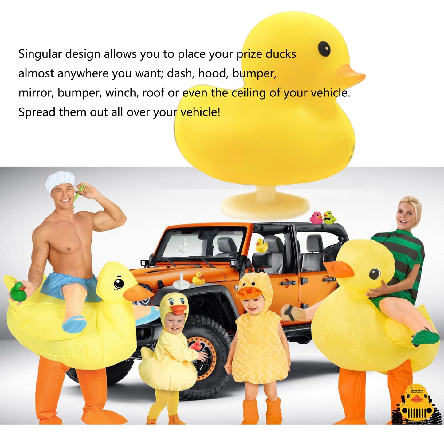 Teyouyi 8Pcs Duck Plug - Rubber Duck Mount,Flock Locker Rubber Duck Holder For Jeep Dash And Fixed Display,Gift For Jeep Lover,B