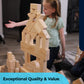 Standard Unit Building Blocks For Toddlers With Storage Tray (64 Pcs) Sanded Wood Blocks For Children, Original Steam, And Stem