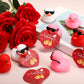 Chivao 24 Pcs Valentine Rubber Ducks With 24 Sunglasses And 24 Heart Gift Card Rubber Ducky Bath Toy Heart Ducks For Birthday Pa