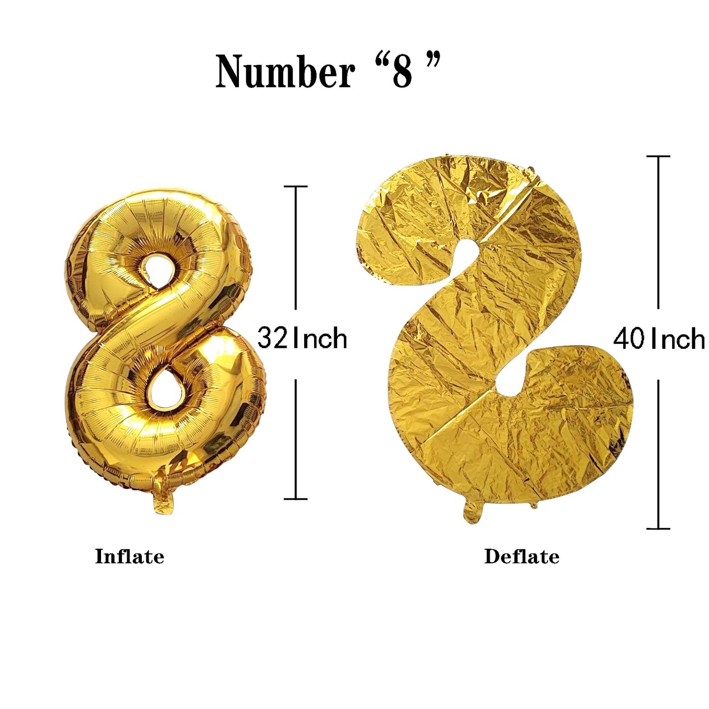 SHUNTAI 80th Birthday Decorations - Jumbo Gold Foil Number 80 Balloons & Happy Birthday Banner for Men Women Party Events