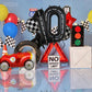 Race Car Birthday Balloons 40 Inch Racetrack Number Balloon 0 Black Boys 10St Birthday Race Car Theme Party Decor Supplies 5 Pcs