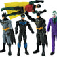 Dc 6 Inch Action Figures | 5 Pack Includes The Joker, Grey Suit Batman, Black Suit Batman, Robin And Nightwing | 5 Point Articulation