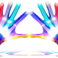 GLEDLOVES LED Finger Gloves Finger Light Gloves LED Gloves for Teen and mature-themed Gifts The Toys for 13 and Up Year Old Boys Girls Light Up Gloves Have 5Color/6Mode in Halloween Chrismas Party(1 Pair/L)