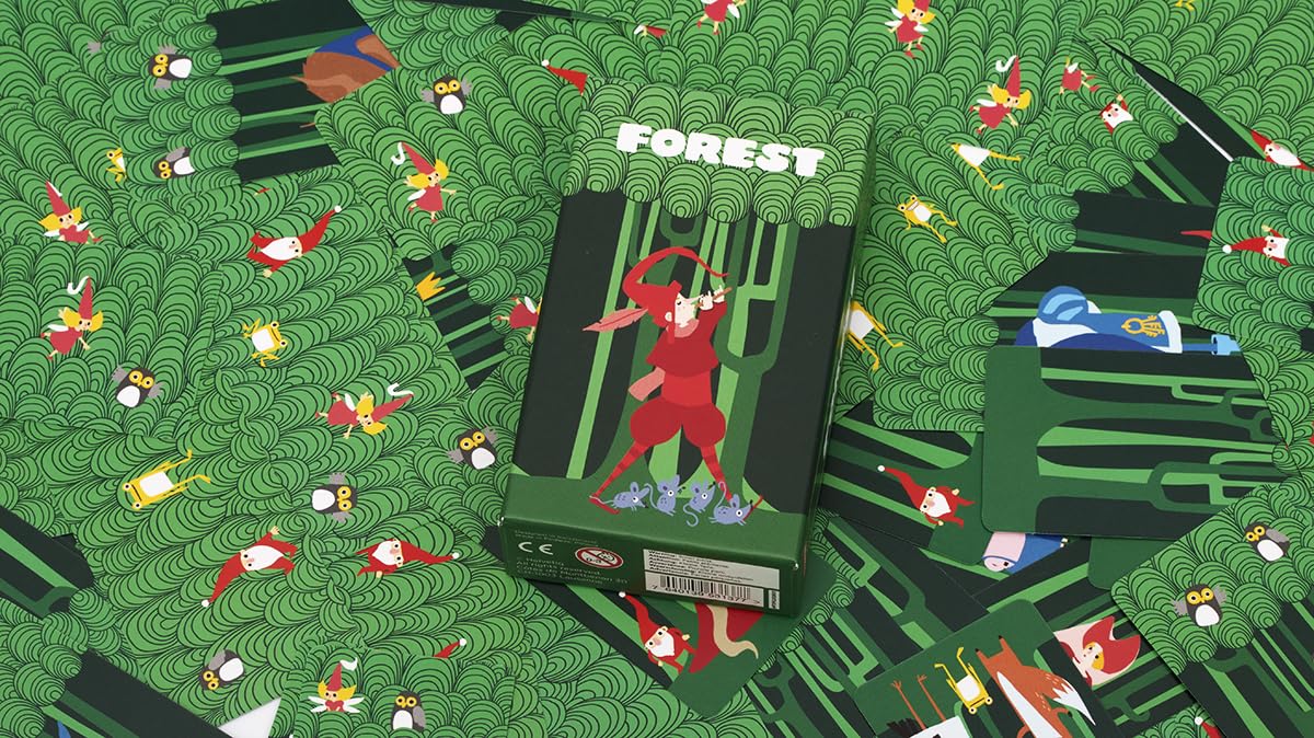 Toysmith Forest Card Game - Educational Observation & Counting Game, 2-5 Players, Ages 6+, Cardstock, Model 9008, Various Colors