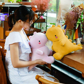 Vhyhcy Cute Dinosaur Plush Toys, Fat Dinosaur Stuffed Animals Toys Dolls, Soft Plush Stuffed Animal Dino Plushie, Birthday Gifts