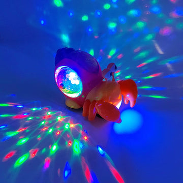 Tipmant Baby Toddler Electric Crab Cute Electronic Animal Vehicle Car Toy Crawl, Play Music, Luminous Light Kids Birthday (Orange)
