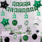 Cheereveal 21St Birthday Decorations For Her Him Green And Black Happy Birthday Banner Cake Topper Number 21 Foil Balloon Hanging Swirls For 21 Year Old Birthday Party Supplies