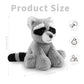 Raccoon Stuffed Animal Toy  Soft Huggable Raccoon Plush Toys for Kids  Cute Stuffed Animals Gift for Boys Girls and Toy for 1-3 Toddlers -8.5 Inch