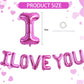 TONIFUL 16 Inch I Love You Balloons Valentines Day Decoration Letter Foil Balloons - Perfect for Romantic Valentines Day Weddin