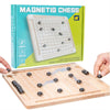 Magnetic Chess Game With Wooden Board For Kids Adults, 2024 New Version Magnetic Stone Board Game Funny Interactive Tabletop Gam