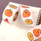 500pcs Halloween Pumpkin Stickers, 8 Styles Self-Adhesive Fall Pumpkin Stickers Decals Roll with Funny Expressions Envelopes Scr