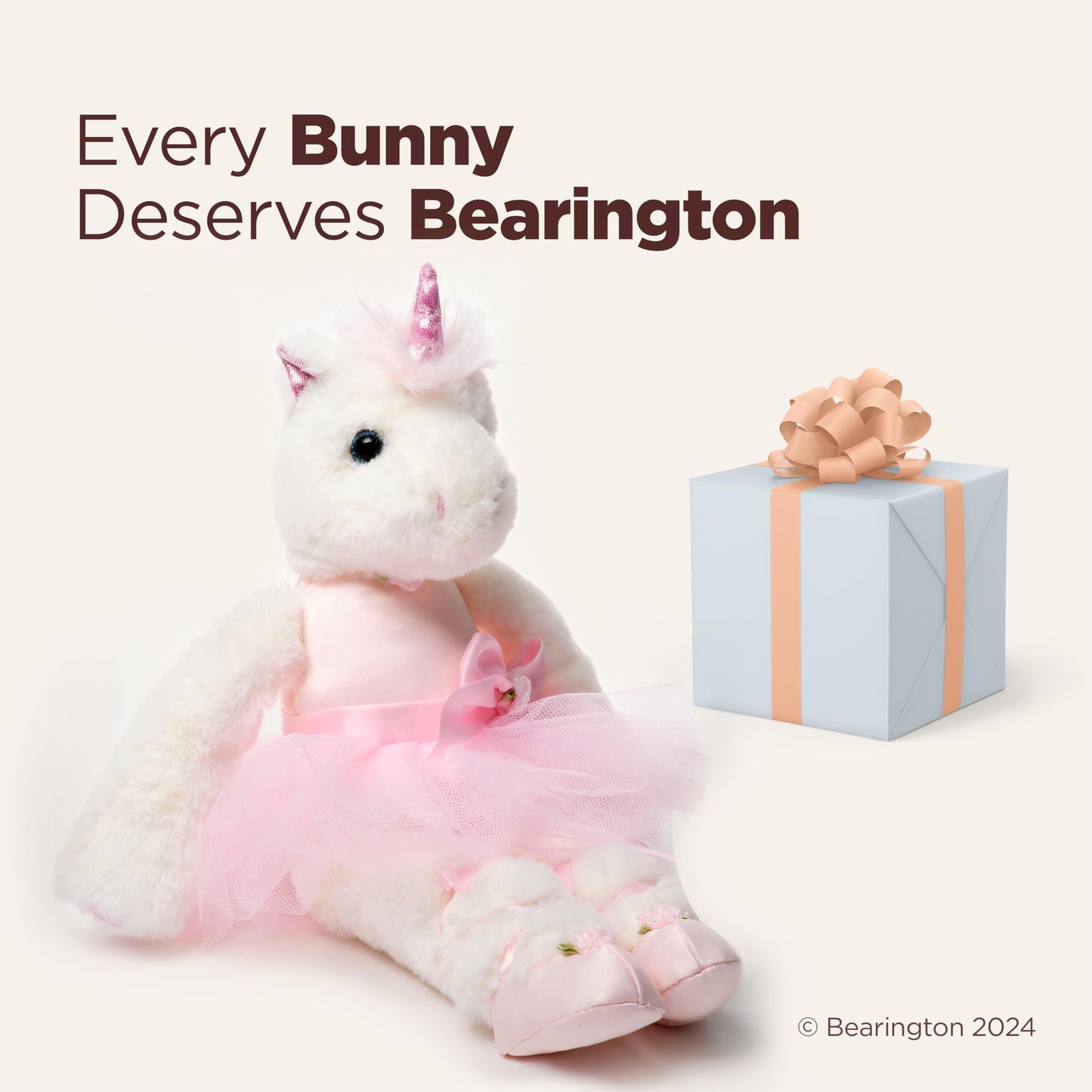 Bearington Collection Dreamer Ballerina 14 Inch Ballerina Doll - Unicorn Stuffed Animals For Girls - Dance Recital Gifts For Girls